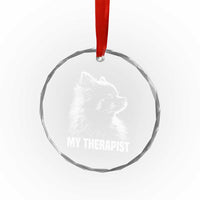 My Therapist Is A Pomeranian Crystal Glass Ornament Dog Lover Gift Idea