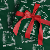 My Therapist Is A Pomeranian Wrapping Paper Roll Dog Lover Gift Idea