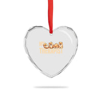 My Therapist Is My Dog Heart Crystal Glass Ornament Cute Pomeranian Lover Meme