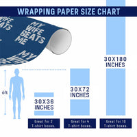 My Wife Beats Me Wrapping Paper Roll Funny Husband Birthday Sarcastic - Wonder Print Shop