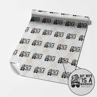 My Wife Is A Warrior Wrapping Paper Roll Melanoma Awareness Husband Gift