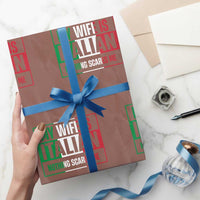 My Wife is Italian Nothing Scares Me Wrapping Paper Roll Funny Husband Italia Flag - Wonder Print Shop