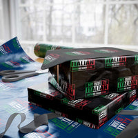 My Wife is Italian Nothing Scares Me Wrapping Paper Roll Funny Husband Italia Flag - Wonder Print Shop
