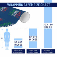 My Wife is Italian Nothing Scares Me Wrapping Paper Roll Funny Husband Italia Flag - Wonder Print Shop