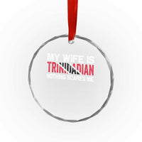 My Wife Is Trinidadian Nothing Scares Me Puerto Rican Crystal Glass Ornament Funny Trinidad & Tobago Husband Gift TS10