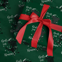Mythical Krampus Wrapping Paper Roll Gruss Vom Christmas Horror Figure Greeting