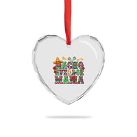 Nacho Average Mama Heart Crystal Glass Ornament Mexican Mama Cinco De Mayo Fiesta Mother's Day Gift