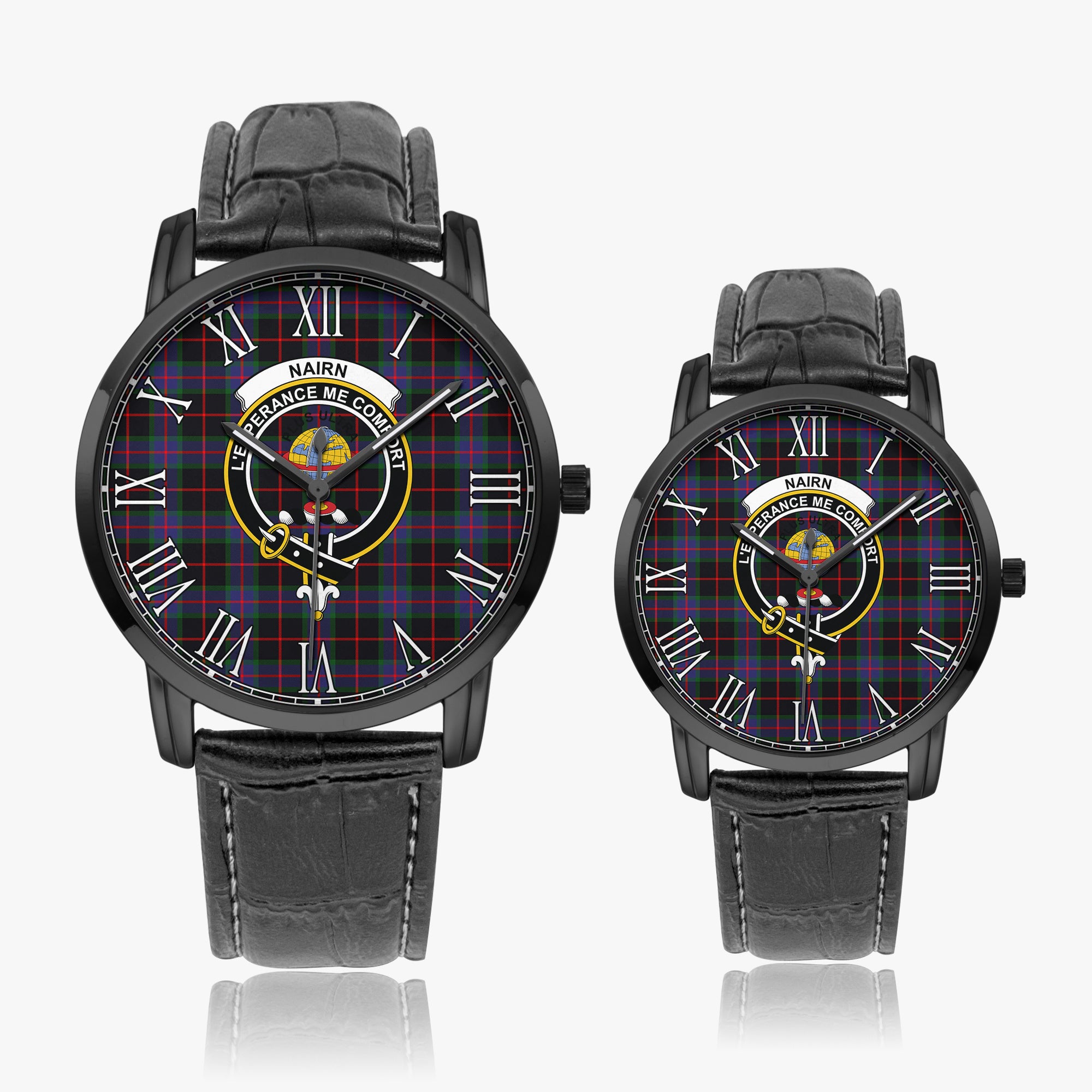 nairn-family-crest-quartz-watch-with-leather-strap-tartan-instafamous-quartz-leather-strap-watch