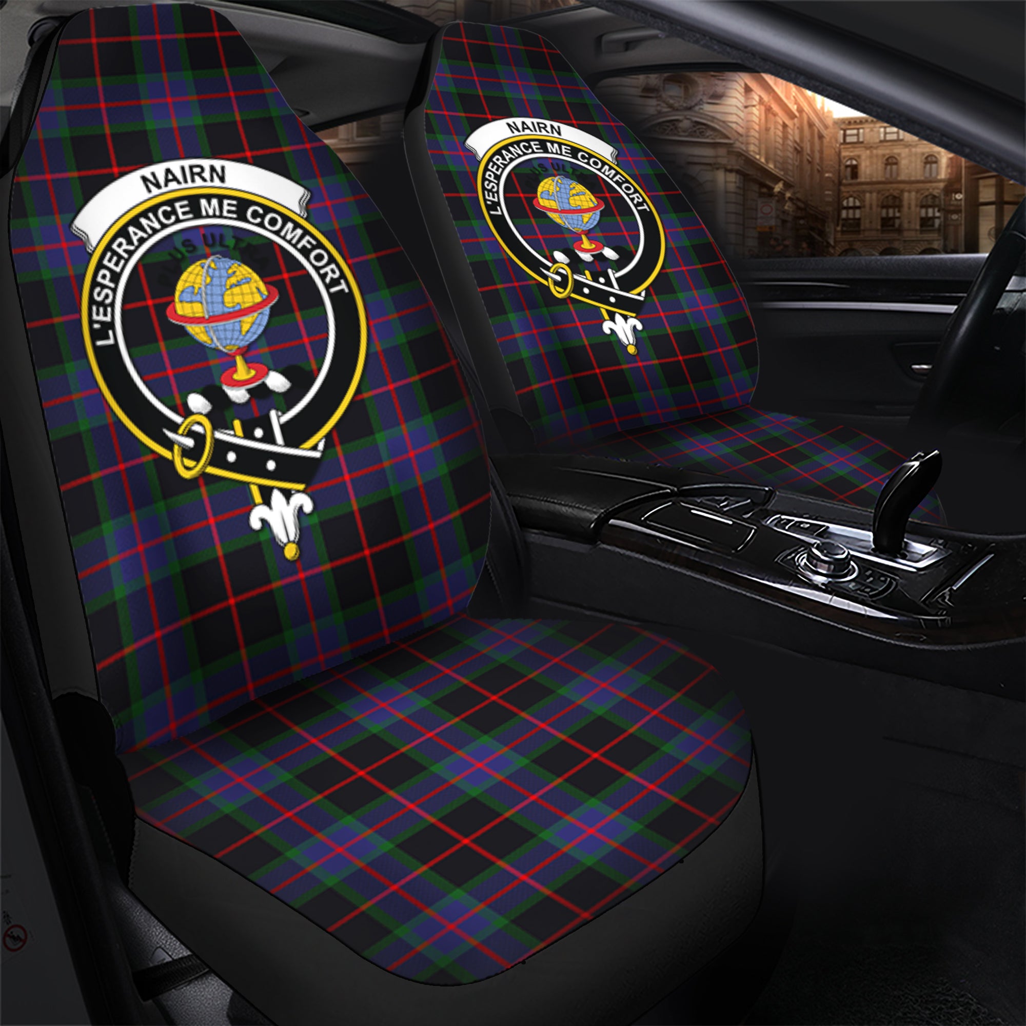 Nairn Clan Tartan Car Seat Cover, Family Crest Tartan Seat Cover TS23