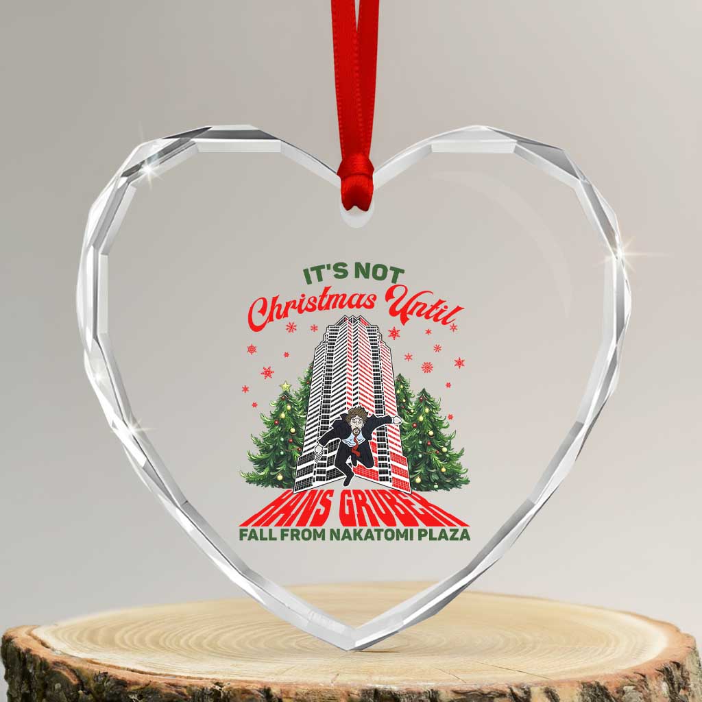 Nakatomi Plaza 1988 Heart Crystal Glass Ornament It's Not Christmas Until Hans Gruber Fall Xmas Party - Wonder Print Shop