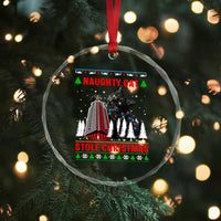 Nakatomi Plaza Christmas Crystal Glass Ornament Funny Catzilla Monster Xmas - Wonder Print Shop