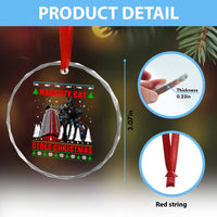 Nakatomi Plaza Christmas Crystal Glass Ornament Funny Catzilla Monster Xmas - Wonder Print Shop