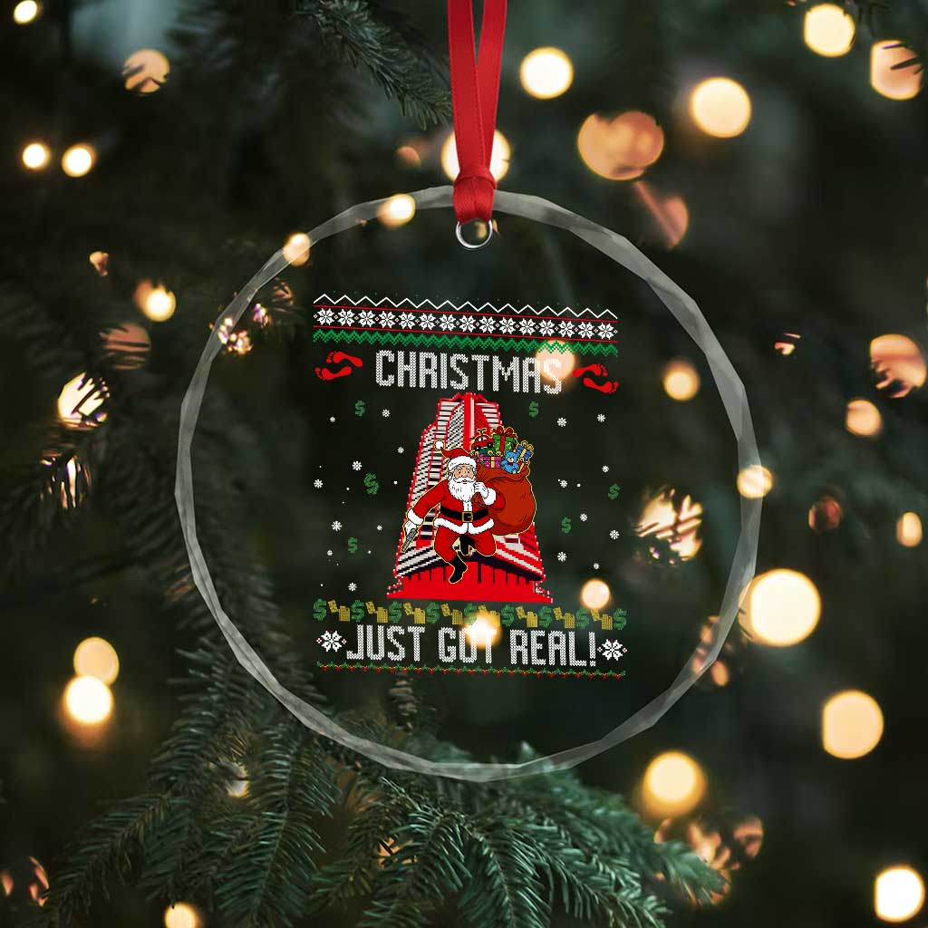 Nakatomi Plaza Christmas Crystal Glass Ornament Just Got Real - Wonder Print Shop