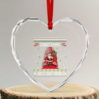 Nakatomi Plaza Christmas Heart Crystal Glass Ornament Just Got Real - Wonder Print Shop