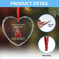 Nakatomi Plaza Christmas Heart Crystal Glass Ornament Just Got Real - Wonder Print Shop