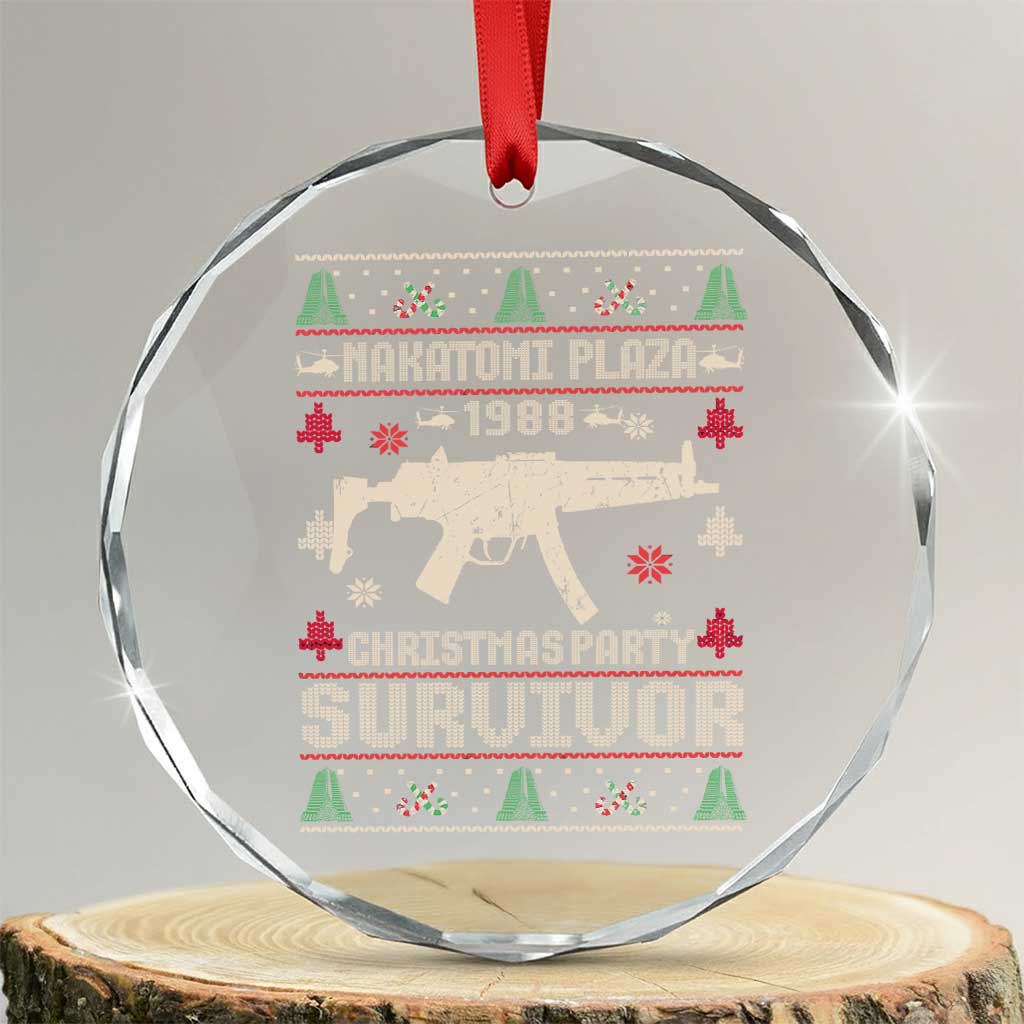 Nakatomi Plaza Christmas Party Crystal Glass Ornament Funny 80's Die Movie 1988 Ugly Christmas - Wonder Print Shop