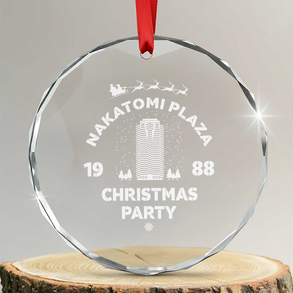 Nakatomi Plaza Christmas Party Crystal Glass Ornament Funny 80's Movie Xmas Party - Wonder Print Shop