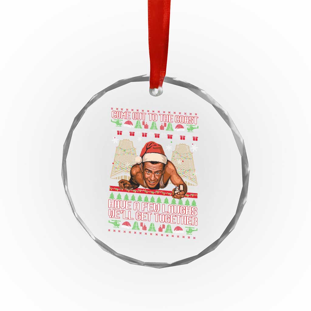 Nakatomi Plaza Party 1988 Crystal Glass Ornament Come Out To The Coast Mcclane Ugly Xmas - Wonder Print Shop