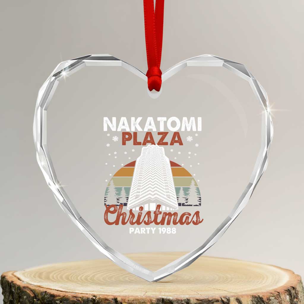 Nakatomi Plaza Party 1988 Heart Crystal Glass Ornament Xmas Gift - Wonder Print Shop