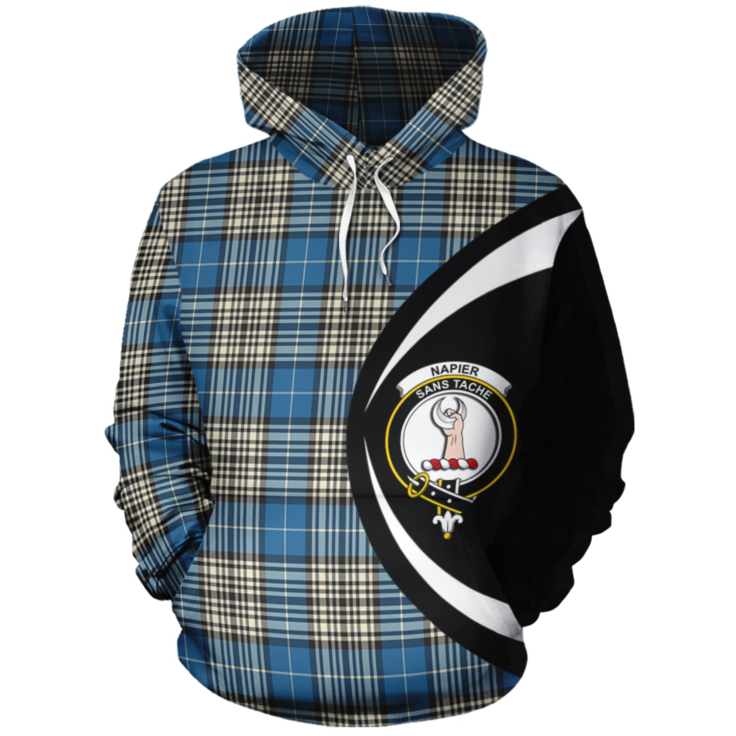 scottish-napier-ancient-clan-crest-circle-style-tartan-hoodie