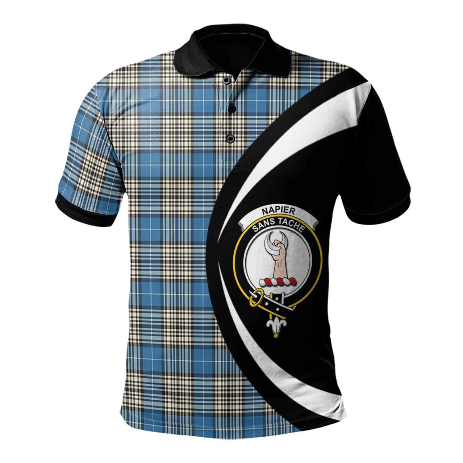 scottish-napier-ancient-clan-crest-circle-style-tartan-polo-shirt