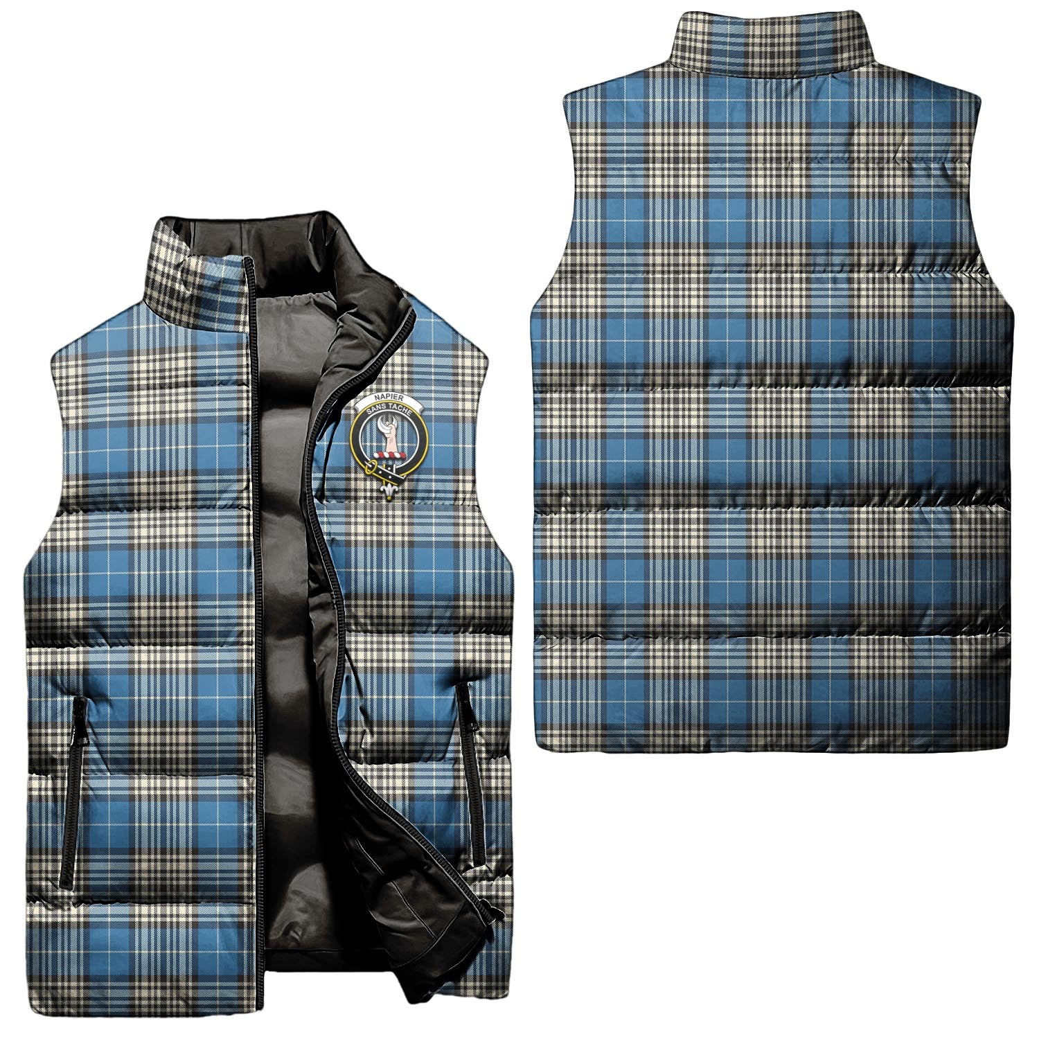 napier-ancient-clan-puffer-vest-family-crest-plaid-sleeveless-down-jacket