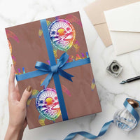 Nassau Bahamas Beach Vacation Wrapping Paper Roll Tie Dye Sea Turtle