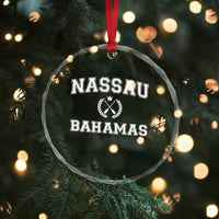 Nassau Souvenir Crystal Glass Ornament Bahamas Rowing Beach Summer Vacation TS10