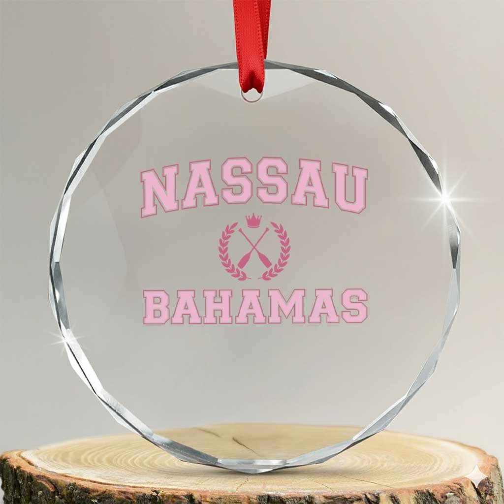 Nassau Souvenir Crystal Glass Ornament Bahamas Rowing Summer Vacation Girls Trip TS10