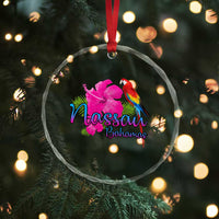 Nassau Souvenir Crystal Glass Ornament Caribbean Bahamas Beach Vacation TS10