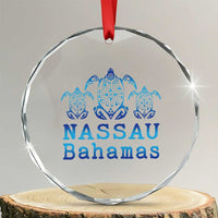 Nassau Souvenir Crystal Glass Ornament Sea Turtle Bahamas Beach Vacation TS10
