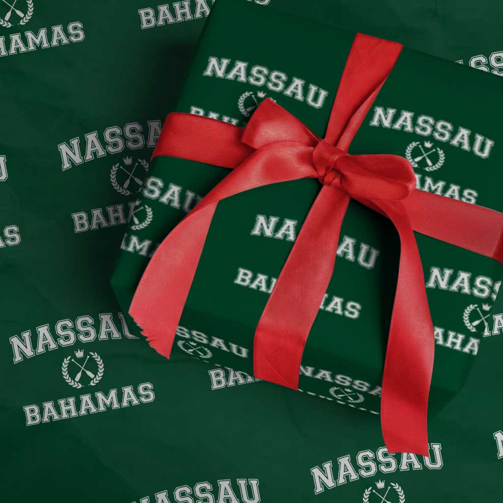 Nassau Souvenir Wrapping Paper Roll Bahamas Rowing Beach Summer Vacation - Wonder Print Shop