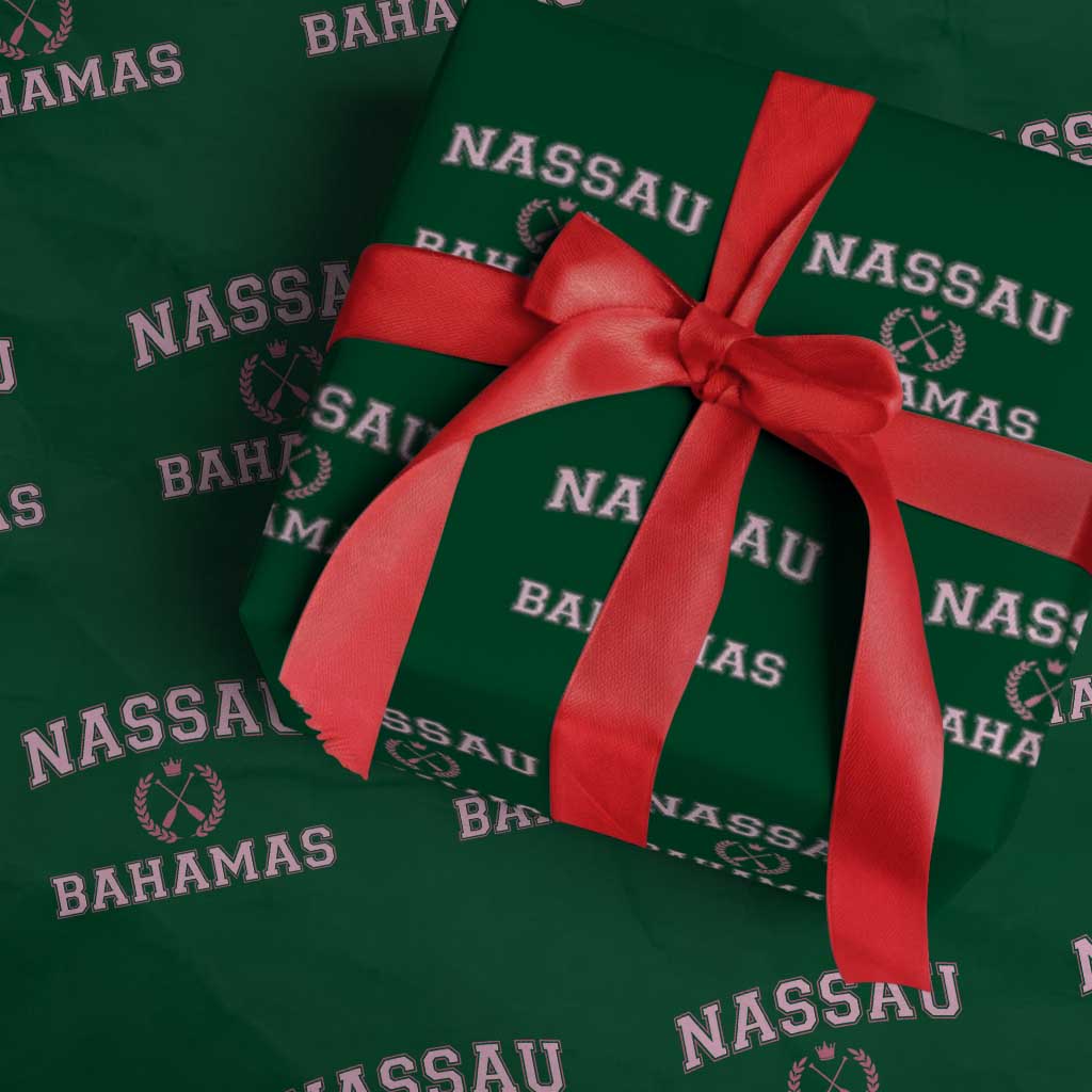 Nassau Souvenir Wrapping Paper Roll Bahamas Rowing Summer Vacation Girls Trip - Wonder Print Shop