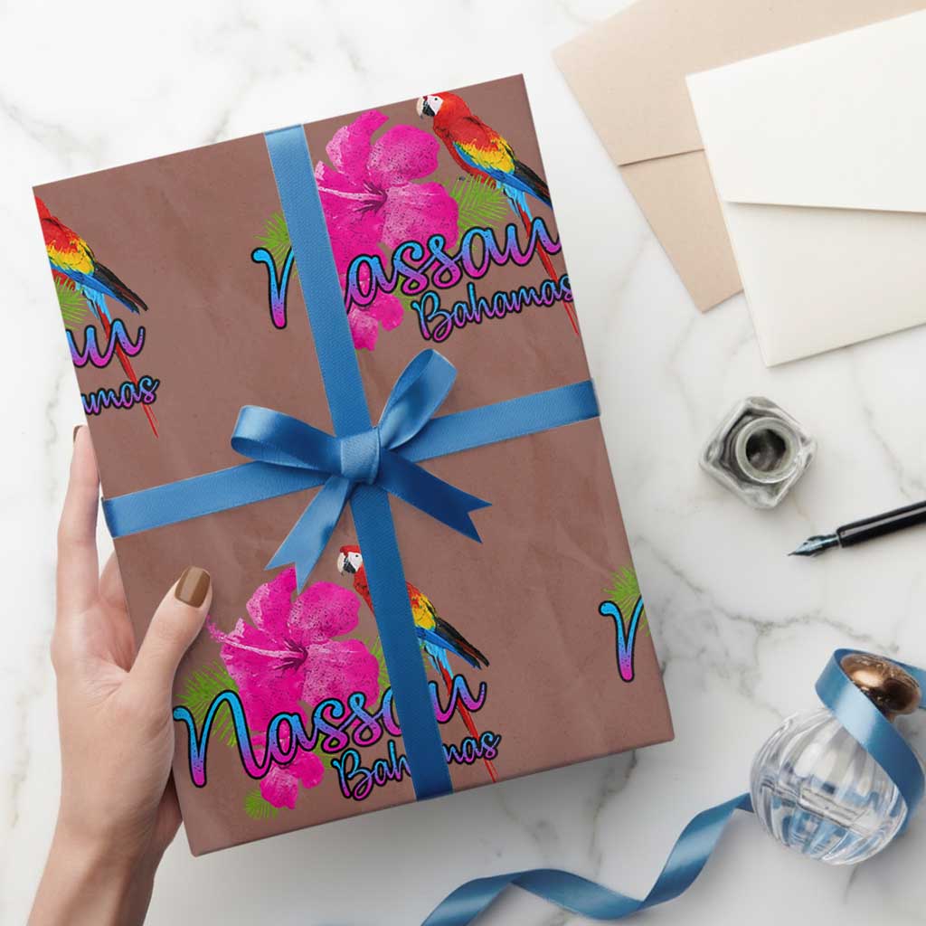 Nassau Souvenir Wrapping Paper Roll Caribbean Bahamas Beach Vacation - Wonder Print Shop