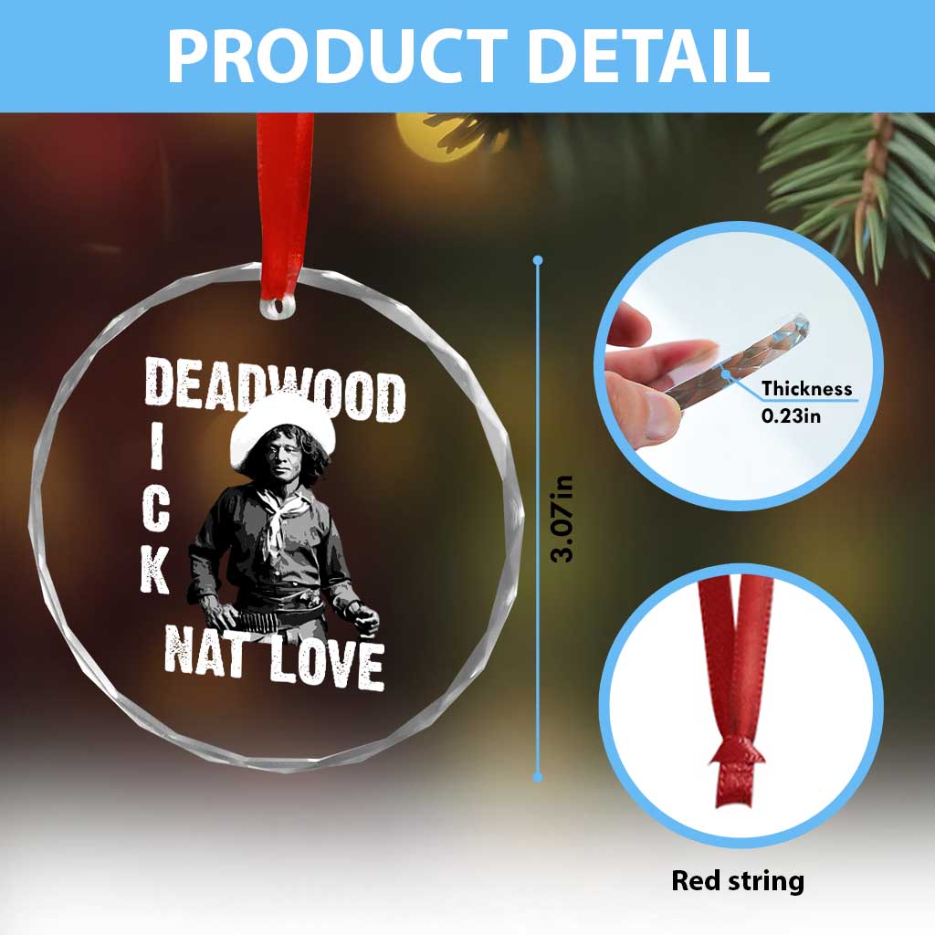 Nat Love Crystal Glass Ornament Deadwood Dick Black Cowboy Western Legend Vintage TS02