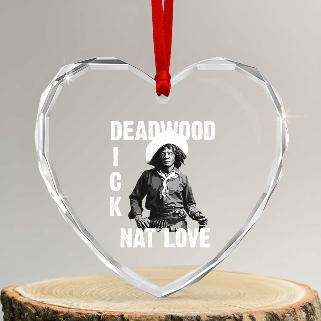 Nat Love Heart Crystal Glass Ornament Deadwood Dick Black Cowboy Western Legend Vintage - Wonder Print Shop