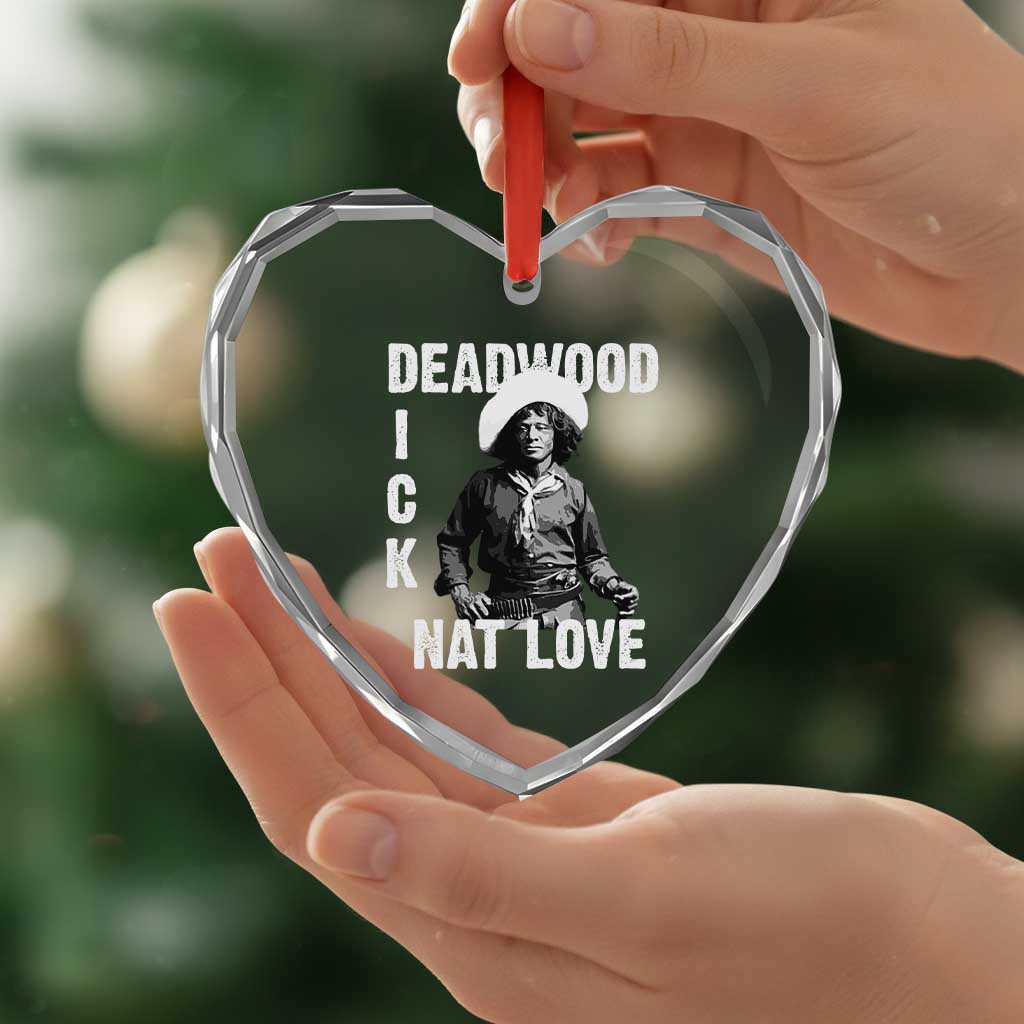 Nat Love Heart Crystal Glass Ornament Deadwood Dick Black Cowboy Western Legend Vintage - Wonder Print Shop