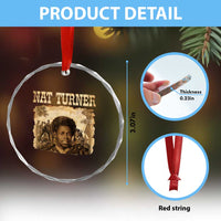Nat Turner Crystal Glass Ornament Black History African American