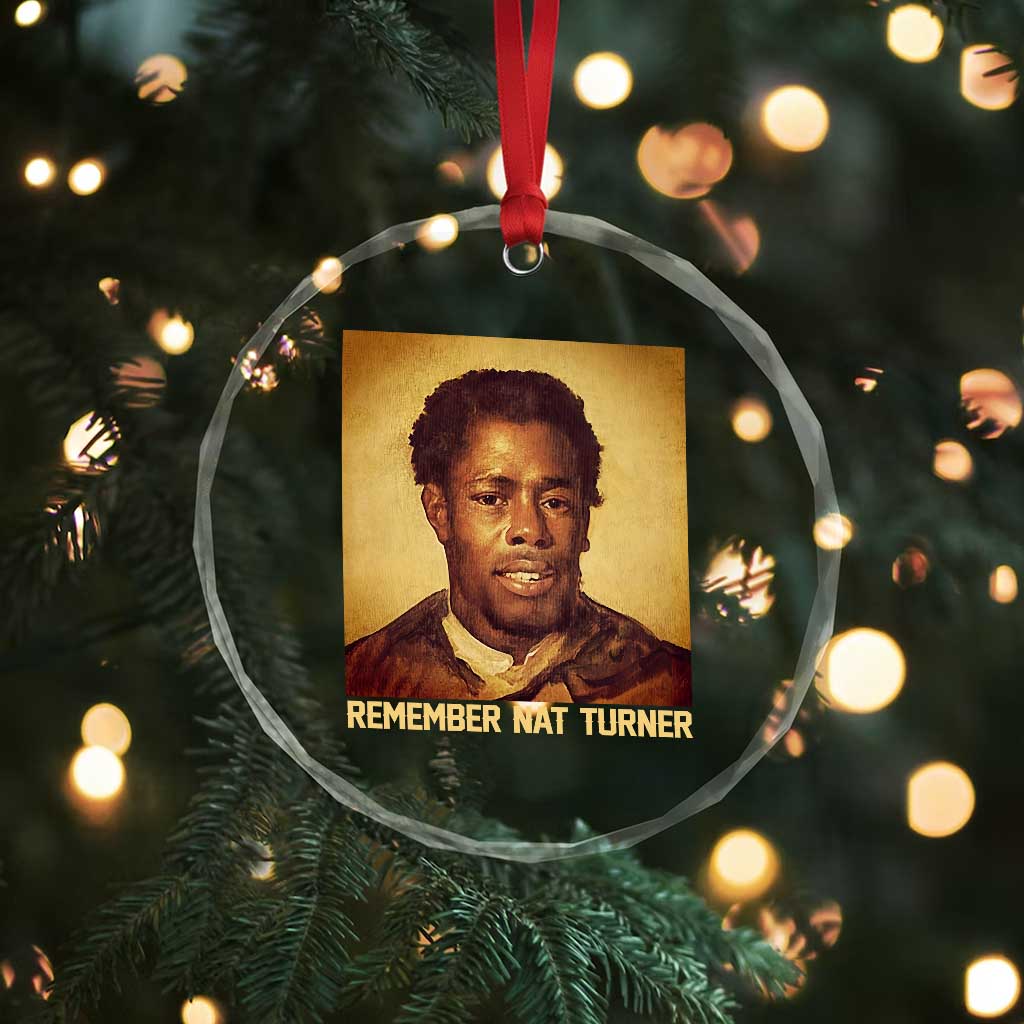 Nat Turner Crystal Glass Ornament Black History Month