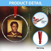 Nat Turner Crystal Glass Ornament Black History Month