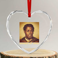 Nat Turner Heart Crystal Glass Ornament Black History Month