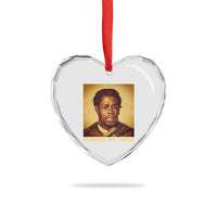 Nat Turner Heart Crystal Glass Ornament Black History Month