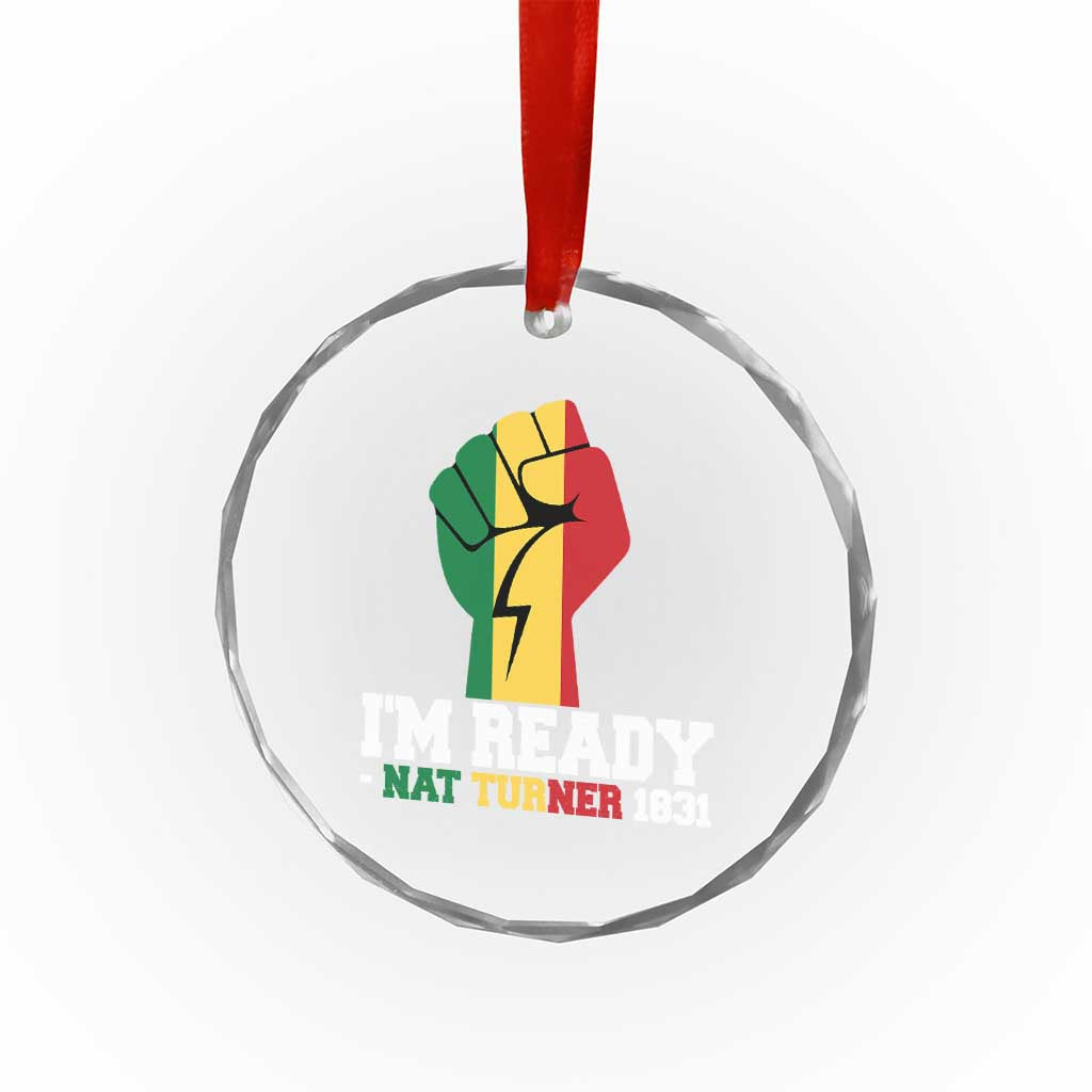 Nat Turner Quote Crystal Glass Ornament Black History African American