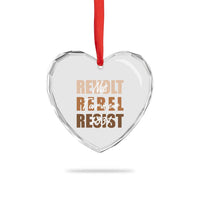Nat Turner Quote Heart Crystal Glass Ornament Black History Month
