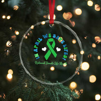 National Donate Life Month Crystal Glass Ornament Green Ribbon Organ Donation In April We Save Lives
