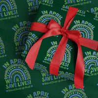 National Donate Life Month Wrapping Paper Roll In April We Save Lives Organ Donation Support Green Ribbon