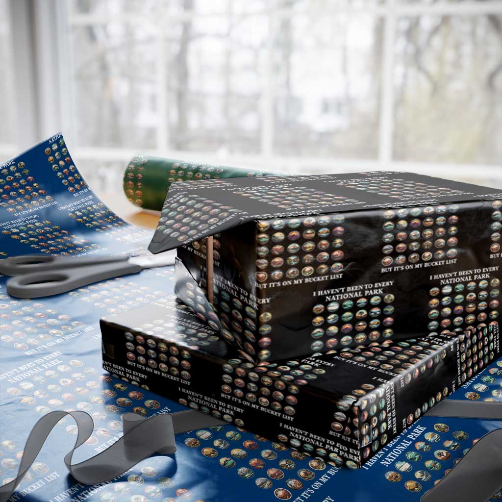 National Parks Bucket List Wrapping Paper Roll I Haven't Been To Wishlist - Wonder Print Shop