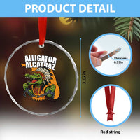 Native Alligator Alcatraz Crystal Glass Ornament Florida Gator Break The Chain TS02