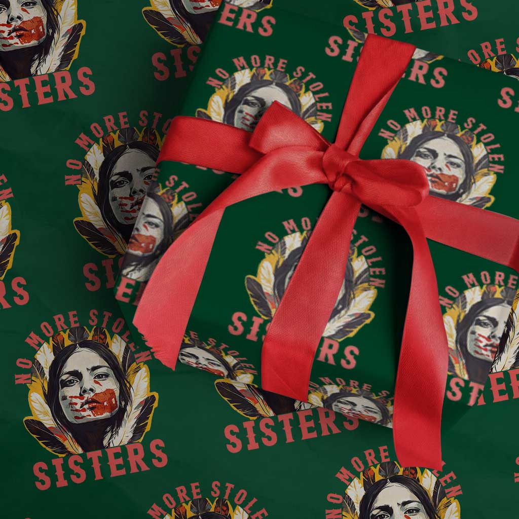 Native American Awareness Gift Wrapping Paper Roll No More Stolen Sisters MMIW Support