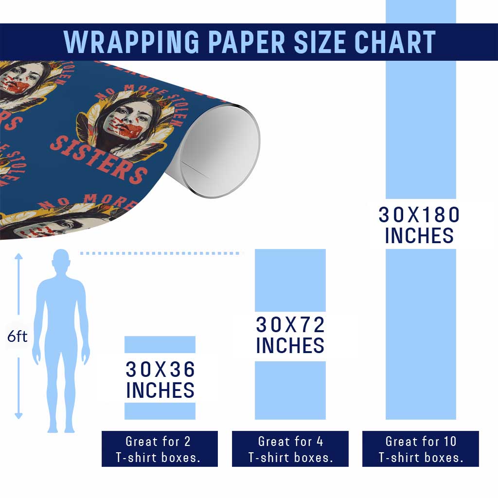 Native American Awareness Gift Wrapping Paper Roll No More Stolen Sisters MMIW Support